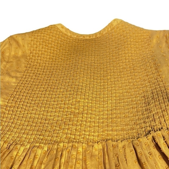 J.JILL Yellow Mustard Tunic Boho Long Sleeve Peasant Blouse Top Size XS Petite - Picture 11 of 16